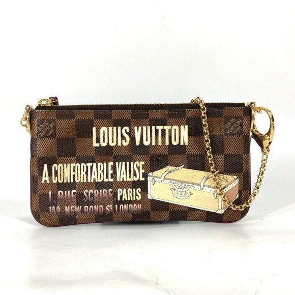LOUIS VUITTON Damier Pochette Mira MM Accessory Pouch Chain Shoulder Bag - Picture 1 of 15